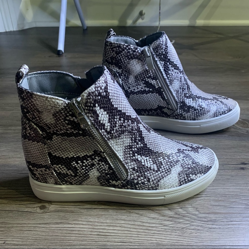 Snake Print Wedge Sneaker - image 1